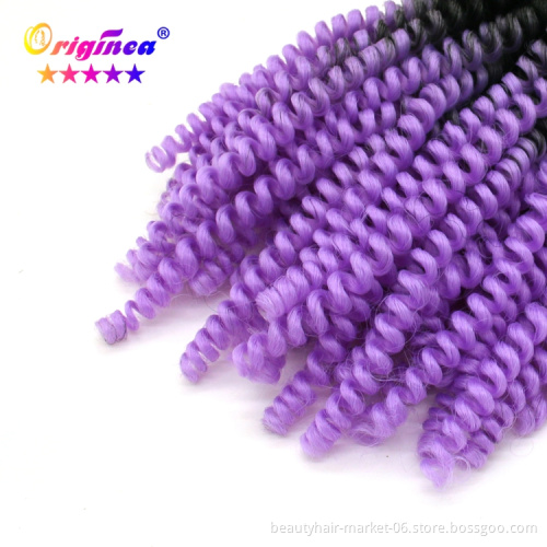 synthetic hair colored 30strands ombre spring twist curl hair weave crochet braid